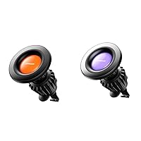 JOYROOM Fits MagSafe Car Mount, [20 Super Magnets] Magnetic Phone Holder for Car Vent Orange and Purple
