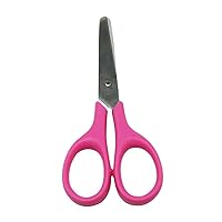 Stainless Blunt Tip Scissors Color Pink Handle for Students 4.5