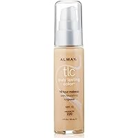 Almay Liquid Foundation, Truly Lasting Color, Long Wearing Natural Finish, Vitamin E and Lemon Extract, Hypoallergenic, Cruelty Free, Dermatologist Tested, 220 Neutral, 1 oz