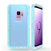 Clear Case Compatible with Samsung Galaxy S9 Plus,Anti-Scratch Shock Absorption TPU Bumper Cover+Slim Transparent Back (HD Clear) Protective Phone Cover Shockproof Protective case Cover (Color : Blue