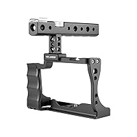 YELANGU M50 Camera Cage Professional Aluminum Alloy Film Movie Making Video Stabilizer Rig Compatible with Canon EOS M50 with Top Handle