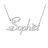 Aoloshow Personalized Name Necklace Bracelet Custom Made Any Names Stainless Steel Jewelry for Womens Moms