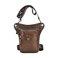 Rijonera Bags for men of the leg retro waist bags with cycling bags Waist bags for leather waist for outdoor bicycle cycling cycling in brown brown cycling