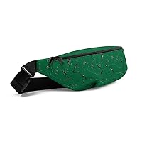 Green Marble Print Travel Belt Bag Sports Fanny Pack