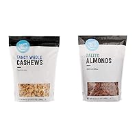 Amazon Brand - Happy Belly Fancy Cashews and California Almonds Bundle (2 Items)