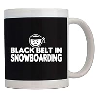 BLACK BELT IN Snowboarding Mug 11 ounces ceramic