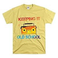 Shirt Funny Colorful Keeping It Old School Classic Music Cool Retro Vintage Nostalgic T-Shirt Unisex Heavy Cotton Tee