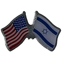 Pack of 6 USA & Israel Friendship Combo Metal Motorcycle Hat Cap Lapel Pin