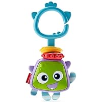 Fisher-Price Peek-A-Boo Monster Rattle ~ Twist and Rattle Sensory Toy ~ Take Along Toy for Babies and Up