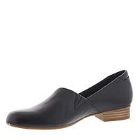 Clarks womens Juliet Palm Loafer, Black Leather, 9.5 Narrow US