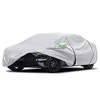 Migaven 6 Layers Car Cover Custom Fit for Ford Mustang 1994-2023, for Chevy Camaro 2010-2023, Waterproof Full Exterior Cover Rain Hail Protection with Door Zipper & Inner Cotton