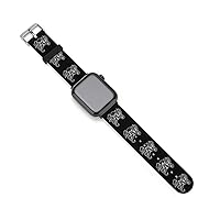 Skull with Octopus in A Tattoo Style Silicone Strap Sports Watch Bands Soft Watch Replacement Strap for Women Men