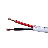 Monoprice 2 Conductor Speaker Wire - CL2 Rated, 99.9% Oxygen-Free Pure Bare Copper, 16AWG, 500 Feet, White - Access Series
