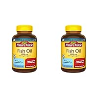 Fish Oil 1000 mg Softgels, Omega 3 Fish Oil Supplements for Healthy Heart Support with 90 Softgels, 45 Day Supply (Pack of 2)