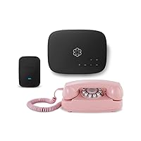 Ooma Telo Air 2 with Retro Princess Phone Bundle. Rotary Inspired handset. Includes Free Home Phone Service, Pay only Taxes and fees. Unltd Nationwide Calling. Call on The go with Free Mobile app.