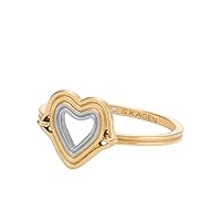 Skagen Women's Gold Tone Ring with Crystal Accents