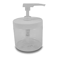 16oz Clear Empty Massage Oil/Lotion/Cream Pump Jar with Lock Twist Top