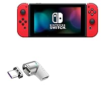 BoxWave Adapter Compatible with Nintendo Switch - MagnetoSnap PD Angle Adapter, Magnetic PD Angle Charging Adapter Device Saver - Metallic Silver