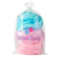 Restaurantware Bag Tek 12 x 18 Inch Bags For Cotton Candy 100 Greaseproof Cotton Candy Bags - Hot & Cold Friendly Freezable Clear PE Plastic Cotton Candy Favor Bags For Favors Or Goodie Bags