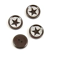 Price per 5 Pieces Sewing Sew On Buttons AD1 Star Black for clothes in bulk wood Cartoon Boutons