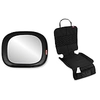 Skip Hop Baby Car Mirror, Style Driven, Black & Clean Child Car Seat Protector, Universal Baby Carseat Cover with Clean Sweep Crumb Catcher