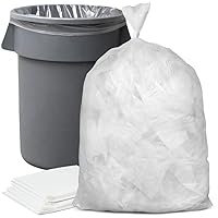 Plasticplace 56 Gallon Trash Bags │ 16 Microns │ Clear High Density Garbage Can Liners │ 43