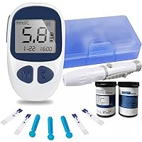 Electronic Blood Glucose Monitor Diabetes Testing Kit Digital Handheld Electronic Blood Glucometer Test Meter Monitor Kit With 50 FREE Test Strips 50 Lancets