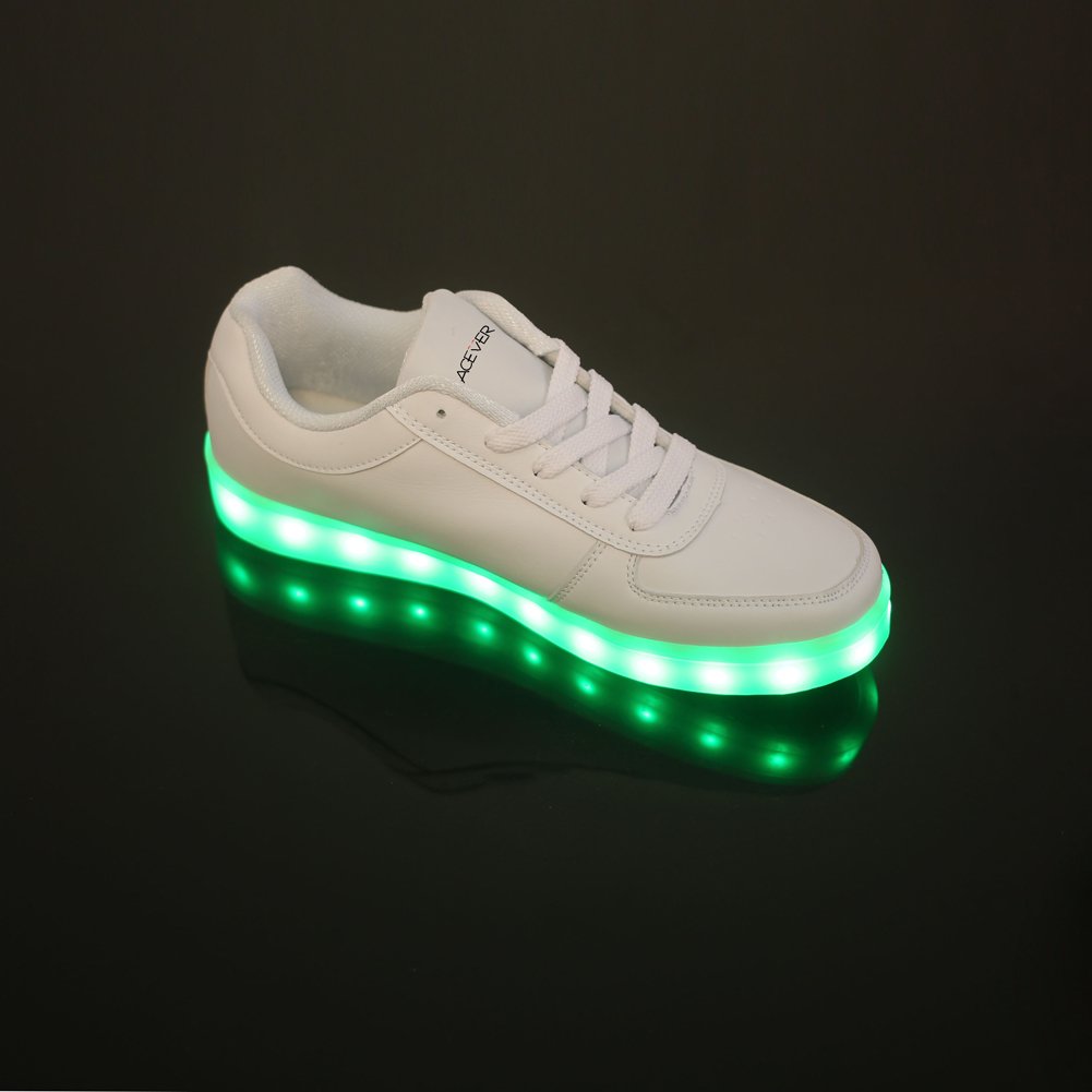 ACEVER Women's LED Sports Shoes Flashing Sneakers Hiking Jogging Trainers (US7-Women)
