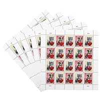 USPS Love 2023 (5 Sheets of 20) First-Class Mail Forever Postage Stamps Valentine Dog Cat Puppy Kitten Pet Wedding Celebration Engagement Invitation Anniversary Romance Party Scott #5745-5746