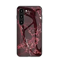 Phone case for Huawei Enjoy9plus,[Military Grade Drop Test] Marble Pattern Style Shock Resistant Phone caseWear and Scratch Resistant Red