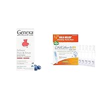 Genexa Infants’ Pain and Fever Reducer | Baby Acetaminophen, Dye Free & Boiron ColdCalm Baby Single-Use Drops for Relief from Cold Symptoms of Sneezing, Runny Nose