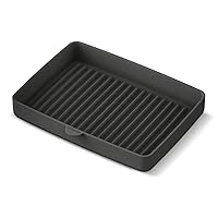 Silicone Oven Tray compatible with BALMUDA The Toaster Oven - safe to use, non toxic, durable, dishwasher safe, heat resistant, silicone liners for air flow and drain oil, non stick (Grey)