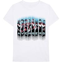 Marvel Avengers T Shirt Portraits Logo Official Mens White Size S