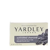 Yardley London Activated Charcoal moisturizing bath bar 4.25oz - PACK OF 4 Yardley London Activated Charcoal moisturizing bath bar 4.25oz - 3 pack bundle
