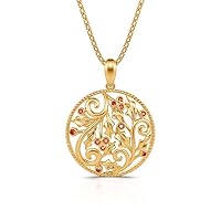 925 Starling Silver Leaf Pendant | Yellow Gold Plated With 18