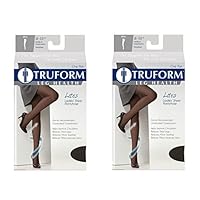 Truform Compression 8-15 mmHg Sheer Pantyhose Taupe, Queen Plus, 2 Count (1765TP-QP 2PK)