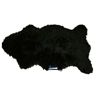2x4 Black Faux Fur Bear Skin Accent Rug Black Sheep Area Throw Carpet New