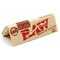 Raw Unrefined Organic 1.25 1 1/4 Size Cigarette Rolling Papers, 50 Count (Pack of 6)