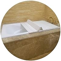 Bath Lid Bathtub Tray Multi-Function Folding PVC Thicker Convenient Storage (Color : White, Size : 85x66x0.6cm)