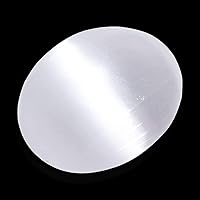 Himalayan Glow Selenite Palm Stone, Healing & Calming Effects, High Energy Home Décor, White