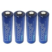 4 Loopacell AA Rechargeable Precharged Ni-MH 2100mAh Batteries