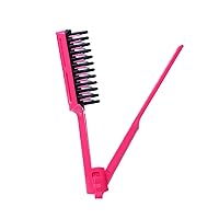 Professional Hair Brush Anti-static Detangling V-shape Foldable Handle Scalp Massage Women Girls Wet Dry Long Curly Fluffy Styling Comb Hairdressing Red