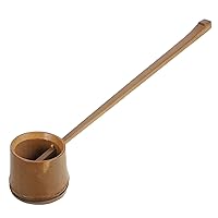 BESTOYARD Bamboo Water Spoon Wooden Ladle Spoon Garden Tea Spoon Hishaku Bailer Ladle Chinese Ladle Spoon Bamboo Wine Ladle Handled Water Scoop Water Dipper Bailer Long Handle Bucket