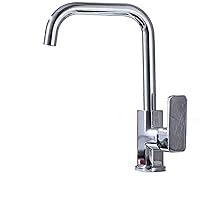 Stainless Kitchen Sink Faucet Gooseneck Arc One-Handle Steel Adjustable Lavatory Bathroom Imported Materials Brass/Copper Deluxe Drinking Water Filter Tap Classic Style Long Reach Chrome Swan