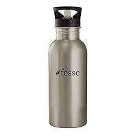 #fesse - 20oz Stainless Steel Water Bottle, Silver