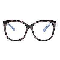 Oversized Blue Light Glasses for Women Square Chunky Bluelight Computer Glasses Reduce Eye Strain