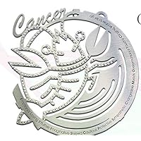 Stainless Steel Metal Zodiac Sign Wall Decorrhinestones not Included (SilverCancer)