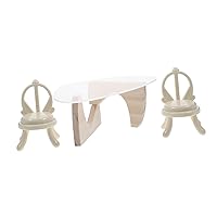 ERINGOGO 1 Set Table Chair Model Furniture Doll House Chairs Doll Accessories Miniature Table Acrylic Baby Small Table