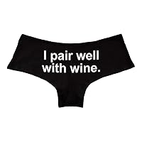 I Pair Well With Wine Women's Boyshort Underwear Panties