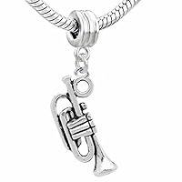 Sexy Sparkles Trumpet Charm Bead for Snake Chain Charm Bracelet